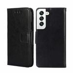 For Samsung Galaxy S22 5G Crystal Texture Horizontal Flip Leather Case with Holder & Card Slots & Wallet(Black)