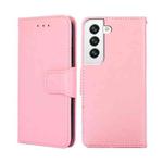 For Samsung Galaxy S22+ 5G Crystal Texture Horizontal Flip Leather Case with Holder & Card Slots & Wallet(Pink)