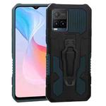 For vivo Y21s Armor Warrior Shockproof PC + TPU Protective Case(Green)