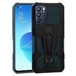 For OPPO Reno6 Armor Warrior Shockproof PC + TPU Protective Case(Green)