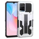 For vivo Y21s / Y33s / Y21 Vanguard Warrior All Inclusive Double-color Shockproof TPU + PC Protective Case with Holder(Silver)