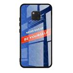 For Huawei Mate 20 Pro Shockproof PC + TPU + Glass Protective Case(Blue)