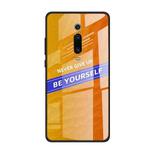 For Xiaomi Redmi K20 Shockproof PC + TPU + Glass Protective Case(Yellow)