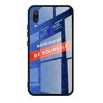 For Xiaomi Redmi Note 7 Shockproof PC + TPU + Glass Protective Case(Blue)