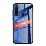 For Xiaomi Redmi Note 8 Shockproof PC + TPU + Glass Protective Case(Blue)