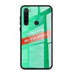 For Xiaomi Redmi Note 8 Shockproof PC + TPU + Glass Protective Case(Green)