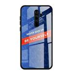 For Xiaomi Redmi Note 8 Pro Shockproof PC + TPU + Glass Protective Case(Blue)