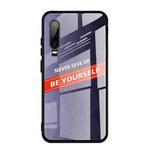 For Huawei P30 Shockproof PC + TPU + Glass Protective Case(Purple)