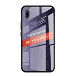 For Huawei Enjoy 9 Plus Shockproof PC + TPU + Glass Protective Case(Purple)