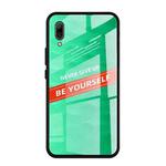 For Huawei Enjoy 9 Plus Shockproof PC + TPU + Glass Protective Case(Green)