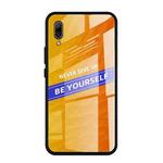 For Huawei Enjoy 9 Plus Shockproof PC + TPU + Glass Protective Case(Yellow)