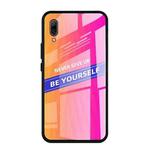 For Huawei Enjoy 9 Plus Shockproof PC + TPU + Glass Protective Case(Pink)
