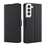 For Samaung Galaxy S22 5G Ultra-thin Voltage Buckle PU + TPU Horizontal Flip Leather Case with Holder & Card Slot(Black)