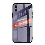 For iPhone XR Shockproof PC + TPU + Glass Protective Case(Purple)