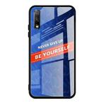 For Huawei Honor 9X Shockproof PC + TPU + Glass Protective Case(Blue)