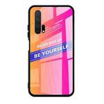 For Huawei Honor 20 Shockproof PC + TPU + Glass Protective Case(Pink)