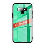 For Galaxy Note 9 Shockproof PC + TPU + Glass Protective Case(Green)