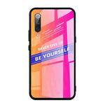 For Xiaomi Mi 9 SE Shockproof PC + TPU + Glass Protective Case(Pink)