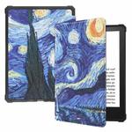 For Amazon Kindle Paperwhite 2021 Painted Voltage Caster Texture TPU Horizontal Flip Tablet Leather Case with Sleep / Wake-up Function(Starry Sky)