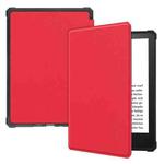 For Amazon Kindle Paperwhite 2021 Solid Color Voltage Caster Texture TPU Horizontal Flip Tablet Leather Case with Sleep / Wake-up Function(Red)