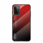For OnePlus 8T Gradient Color Painted TPU Edge Glass Case(Gradient Red)