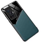 For vivo X70 Pro All-inclusive Leather + Organic Glass Protective Case with Metal Iron Sheet(Green)