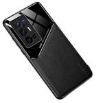 For vivo X70 Pro+ All-inclusive Leather + Organic Glass Protective Case with Metal Iron Sheet(Black)