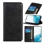 For Samsung Galaxy S22 5G Magnetic Crazy Horse Texture Horizontal Flip Leather Case with Holder & Card Slots & Wallet(Black)