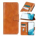For Samsung Galaxy S22+ 5G Mirren Crazy Horse Texture Horizontal Flip Leather Case with Holder & Card Slots & Wallet(Brown)