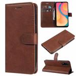 For vivo Y20 / Y20a / Y20s Pure Color Horizontal Flip Leather Case with Holder & Card Slots & Wallet & Lanyard(Brown)