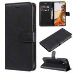 For Xiaomi Mi 11T / 11T Pro Pure Color Horizontal Flip Leather Case with Holder & Card Slots & Wallet & Lanyard(Black)