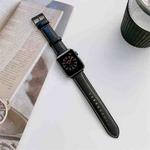 Sewing Leather Watch Band For Apple Watch Series 8&7 41mm / SE 2&6&SE&5&4 40mm / 3&2&1 38mm(Black)