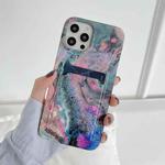 IMD Pattern TPU Case with Card Slot For iPhone 13(Colorful Marble)