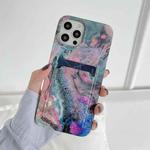 IMD Pattern TPU Case with Card Slot For iPhone 13 Pro(Colorful Marble)