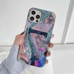 IMD Pattern TPU Case with Card Slot For iPhone 13 Pro Max(Colorful Marble)