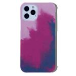 For iPhone 13 mini Ink Painting Pattern PC Protective Case (Purple Red)