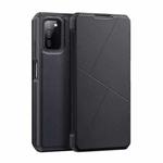 For Samsung Galaxy A03s 166.5mm DUX DUCIS Skin X Series PU + TPU Horizontal Flip Leather Case(Black)