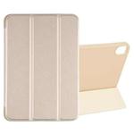 For iPad mini 6 GEBEI Shockproof Horizontal Flip Tablet Case with Three-folding Holder(Gold)