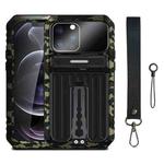 For iPhone 13 Pro Max Armor Shockproof Splash-proof Dust-proof Phone Case with Holder (Camouflage)