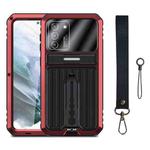 For Samsung Galaxy S21 5G Armor Shockproof Splash-proof Dust-proof Phone Case with Holder(Red)