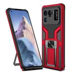 For Xiaomi Mi 11 Ultra Armor 2 in 1 PC + TPU Magnetic Shockproof Case with Foldable Holder(Red)