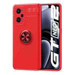 For OPPO Realme GT Neo2 Metal Ring Holder 360 Degree Rotating TPU Phone Case(Red)