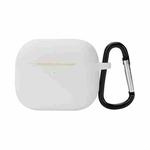 Wireless Earphone Silicone Protective Case with Hook for AirPods 3(White)