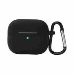 Wireless Earphone Silicone Protective Case with Hook for AirPods 3(Black)