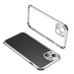 For iPhone 13 mini Four Corners Shockproof Metal Frame Phone Case (White)