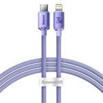 Baseus CAJY000205 Crystal Shine Series 20W USB-C / Type-C to 8 Pin Fast Charging Data Cable, Cable Length:1.2m(Purple)