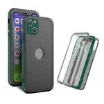 Skin Feel 360 Degrees Full Package PC + TPU Combination Phone Case For iPhone 13(Dark Green)