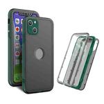 Skin Feel 360 Degrees Full Package PC + TPU Combination Phone Case For iPhone 13 mini(Dark Green)