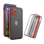 Skin Feel 360 Degrees Full Package PC + TPU Combination Phone Case For iPhone 12 Pro(Red)