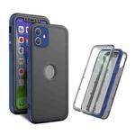 Skin Feel 360 Degrees Full Package PC + TPU Combination Phone Case For iPhone 12(Blue)
